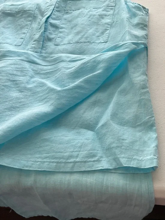 Chico's Petite Sleeveless Tunic in Aqua Blue - Picture 5 of 6